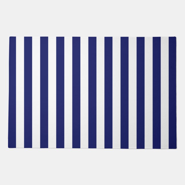 Blue Sailor Stripe Doormat (Front)