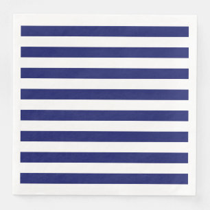Blue Sailor Stripe Paper Dinner Napkins