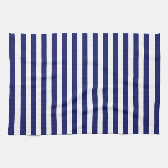 Blue Sailor Stripe (small scale) Kitchen Towel (Horizontal)