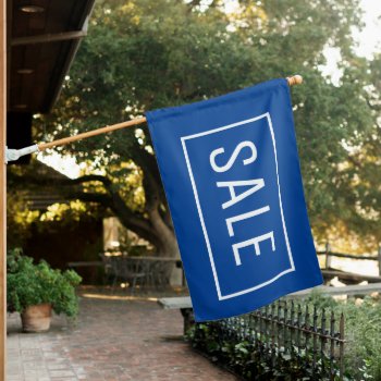Blue Sale Sign Flag by InkWorks at Zazzle