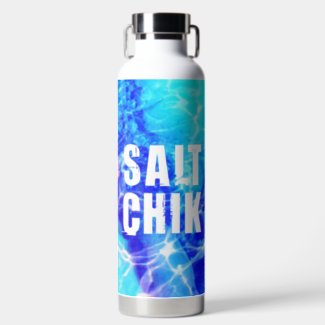 Blue Salt Chik Logo Water Bottle