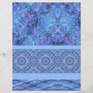 Blue Sampler Bulk Scrapbook Paper Pages