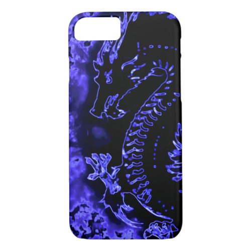 Blue Samurai Spirit Dragon iPhone 87 Case