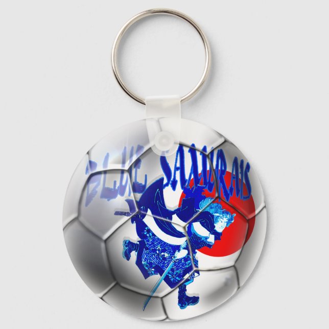 Blue Samurais - Samurai Blue Japan Soccer Gifts Keychain (Front)