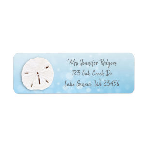 Blue Sand Dollar Beachy Label