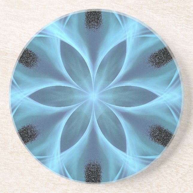 Blue Sand Dollar Drink Coaster (Front)
