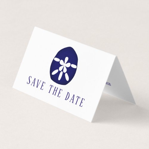 Blue Sand Dollar Photo Save The Date Card