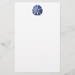 Blue Sand Dollar Stationery