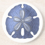 Blue Sand Dollar Stone Coaster<br><div class="desc">Blue Sand Dollar Stone Coasters are perfect for your beach house or around the pool.</div>