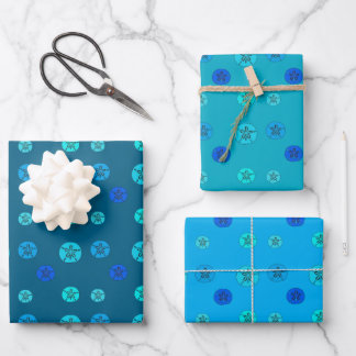 Blue Sand Dollar Wrapping Paper Sheets