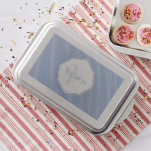 Blue Sand Ripples Personalized Cake Pan