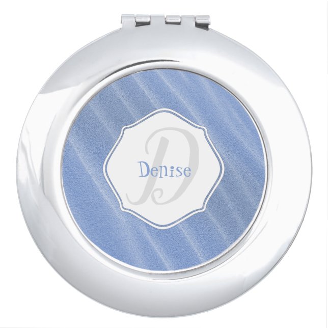 Blue Sand Ripples Personalized Compact Mirror (Front)