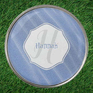 Blue Sand Ripples Personalized Golf Ball Marker