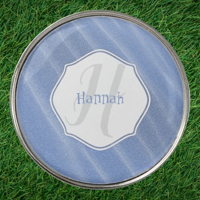 Blue Sand Ripples Personalized Golf Ball Marker (Blue Sand Ripples Personalized Golf Ball Marker)