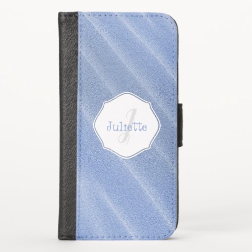 Blue Sand Ripples Personalized  iPhone Wallet