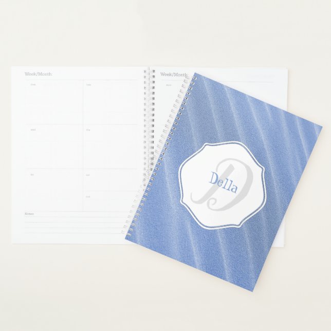 Blue Sand Ripples Personalized Planner (Display)