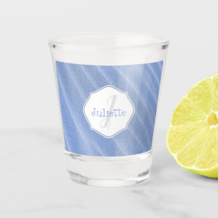 Blue Sand Ripples Personalized Shot glass