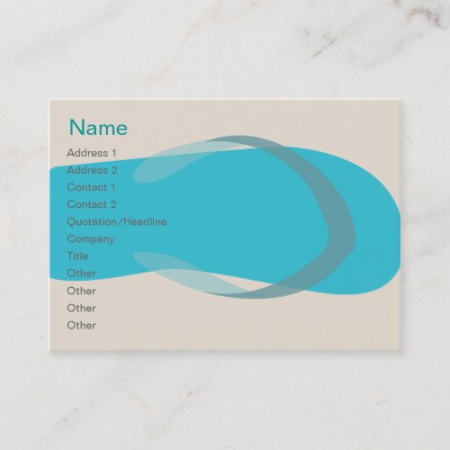 Blue Sandal - Chubby Business Card Templates