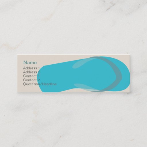 Customizable Blue Sandal - Skinny Business Card Template