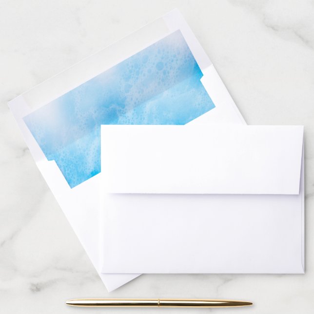 Blue Sandy Toes Salty Kisses Merry Christmas Envelope Liner (Desk)