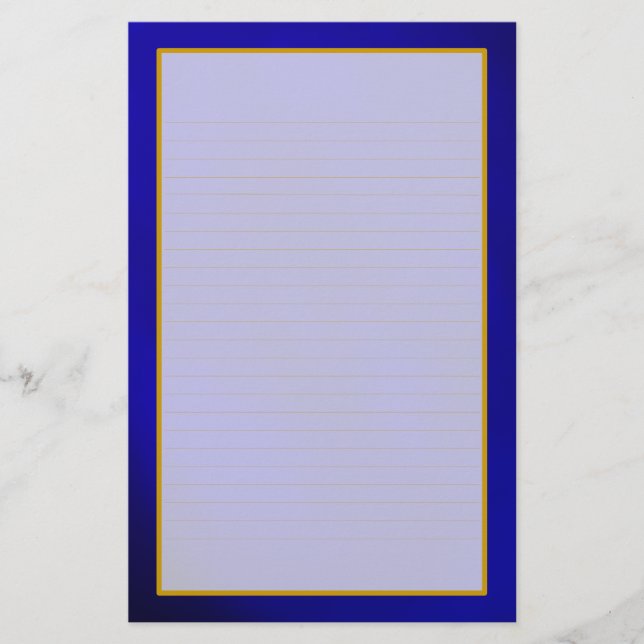 Blue Saphire Fine Lined Stationery (Front)