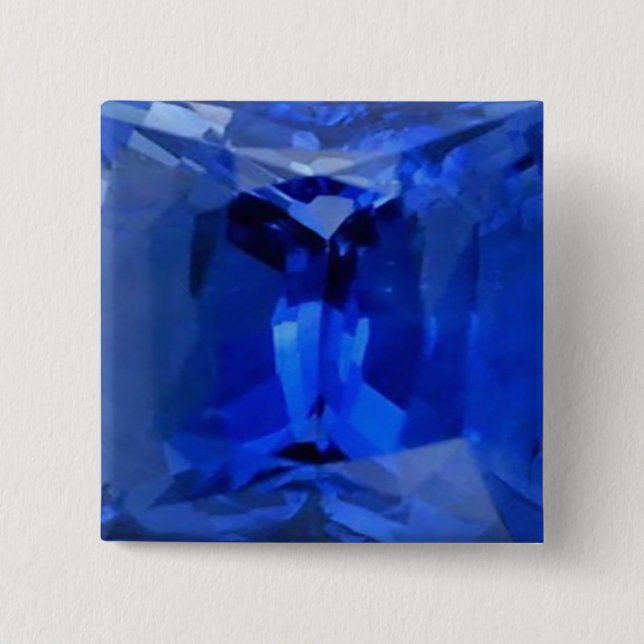 Blue Sapphire 1 Pinback Button (Front)