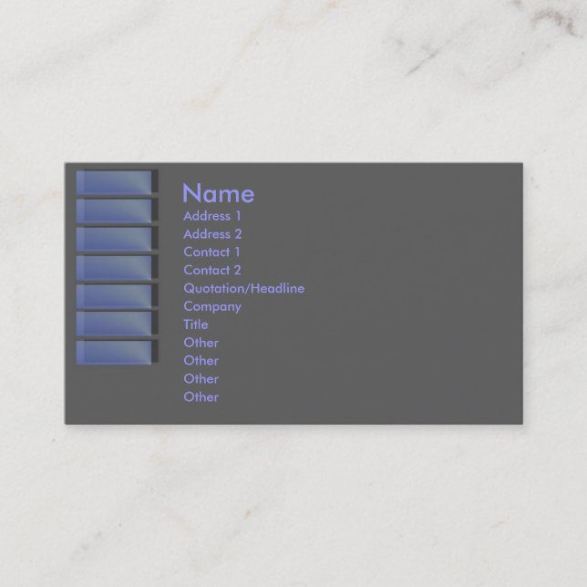 Blue Sapphire Business Card (Front)