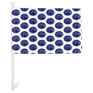 Blue Sapphire Car Flag
