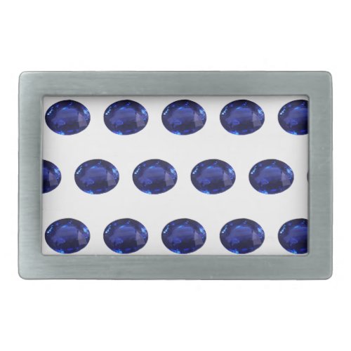 Blue Sapphire Gemstone Pattern Belt Buckle