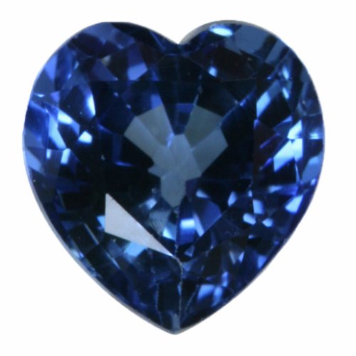 Blue Sapphire Heart Keychain