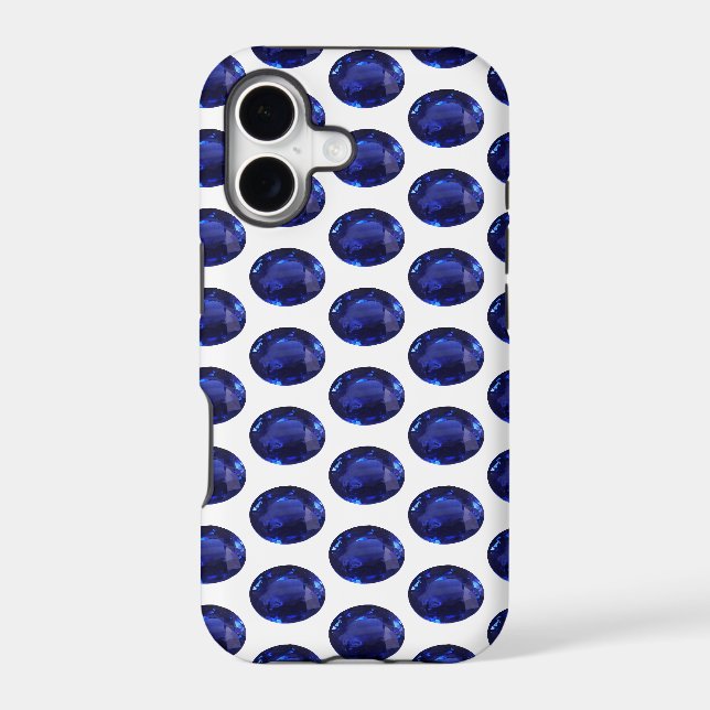 Blue Sapphire Iphone Case (Back)