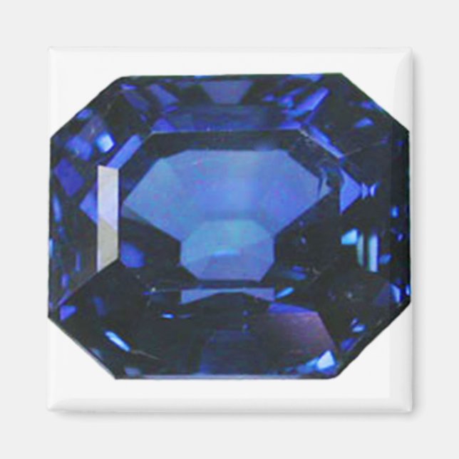 Blue Sapphire Octagon Shape Magnet (Front)