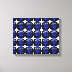 Blue Sapphire Pattern Design Canvas Print