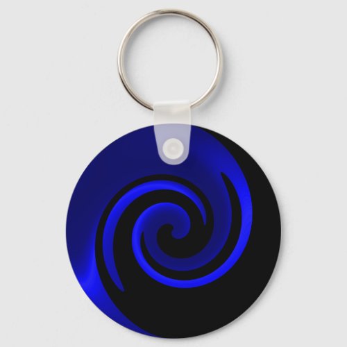 Blue Sapphire Swirl Keychain