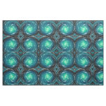 Blue Sapphire Twist Abstract Art Fabric