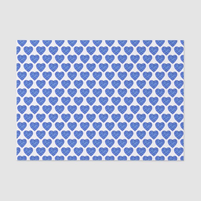 Blue sapphire watercolor art tissue paper (Front)