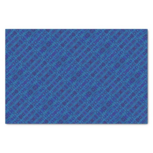 Blue sapphire weave seamless geometric pattern tissue paper