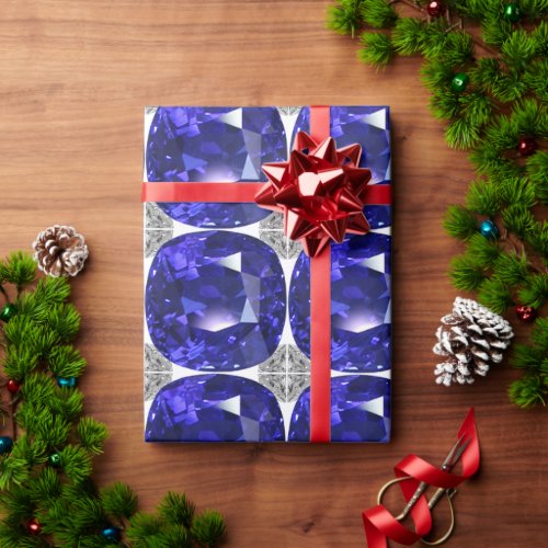 Blue Sapphire Wrapping Paper