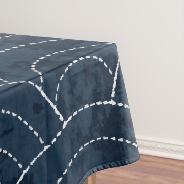 Blue Sashiko Tablecloth (In Situ)