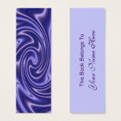 blue satin bookmark (Front & Back)