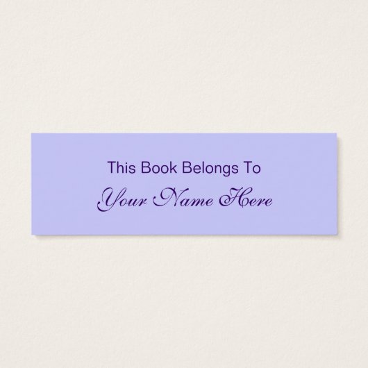 blue satin bookmark (Back)