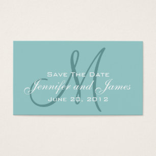 Blue Save the Date Wedding Website Insert