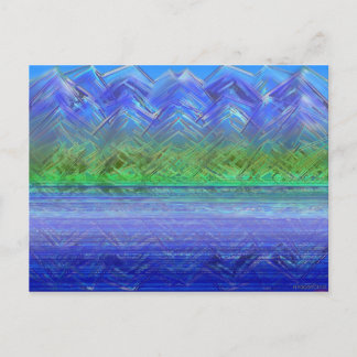 Blue Saw Mtn lake reflection Postcard