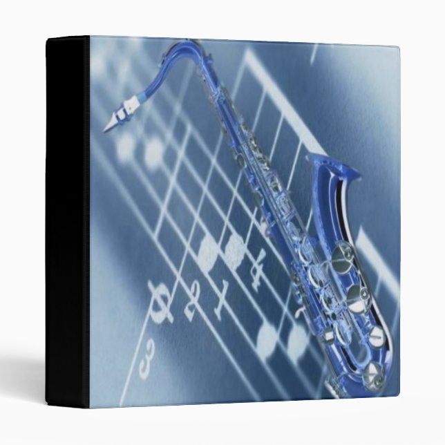 Blue Saxophone Avery Binder (Front/Spine)