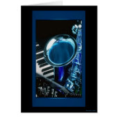 Blue Saxophone Card (Front)