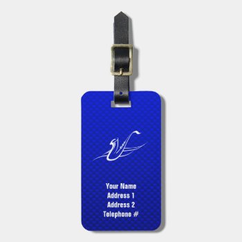 Blue Saxophone Luggage Tag by MusicPlanet at Zazzle