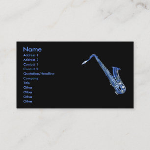 Blue Saxophone Profile Card