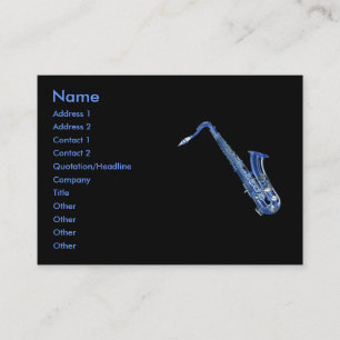 Blue Saxophone Profile Card