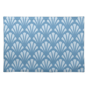 Blue Scallops Pattern Cloth Placemat