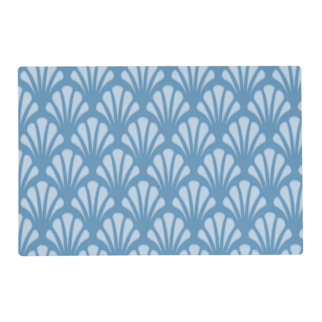 Blue Scallops Pattern Placemat (Front)